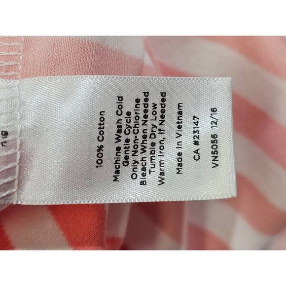 TALBOTS Petite MP Red Pink Striped‎ Criss Cross Tank Top Blouse Women's NW - Picture 7 of 7
